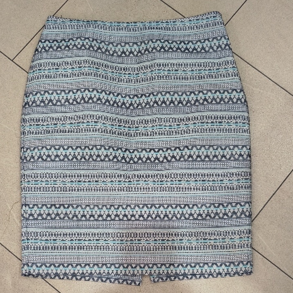 THE LIMITED Patterned Blue and White Women's Skirt